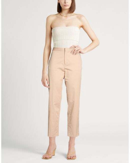 Fabiana Filippi Natural Pants Virgin Wool, Linen, Viscose, Ecobrass