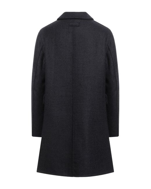 Givenchy Blue Midnight Coat Wool, Polyamide, Cotton for men
