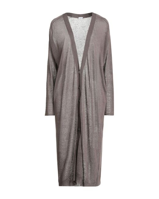 Malo Gray I Prefer Cardigan Linen, Polyamide