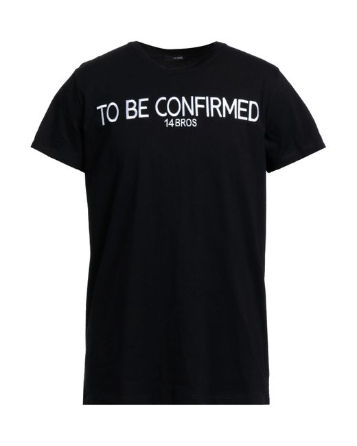 14 Bros Black T-shirt for men