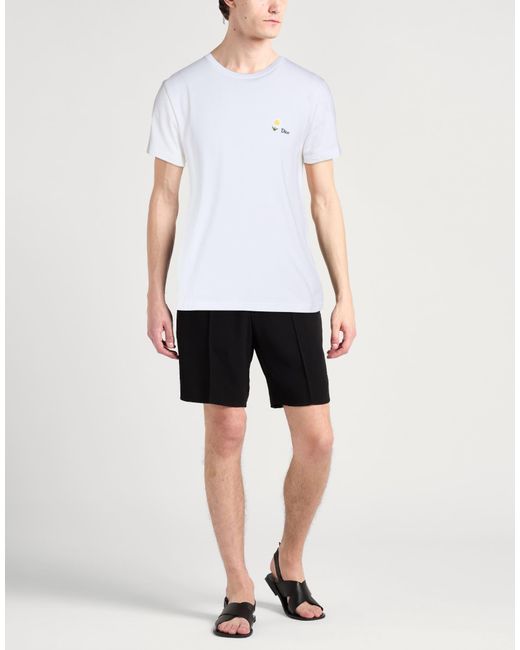 Dior White T-Shirt Cotton, Viscose for men
