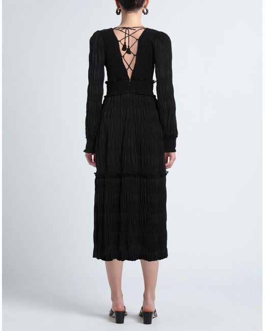 Sea Black Midi-Kleid