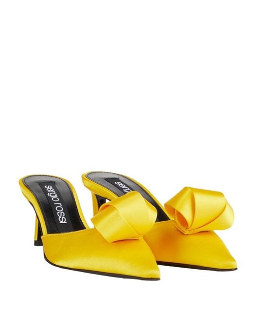 Sergio Rossi Yellow Mules & Clogs