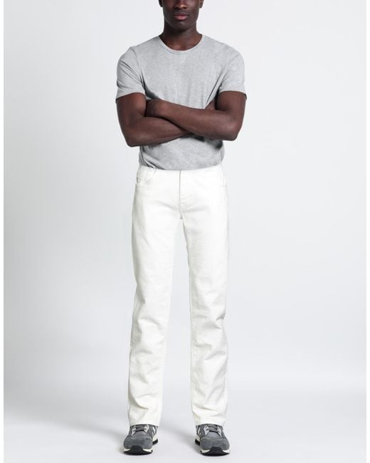 BARMAS White Jeans Cotton, Elastane for men