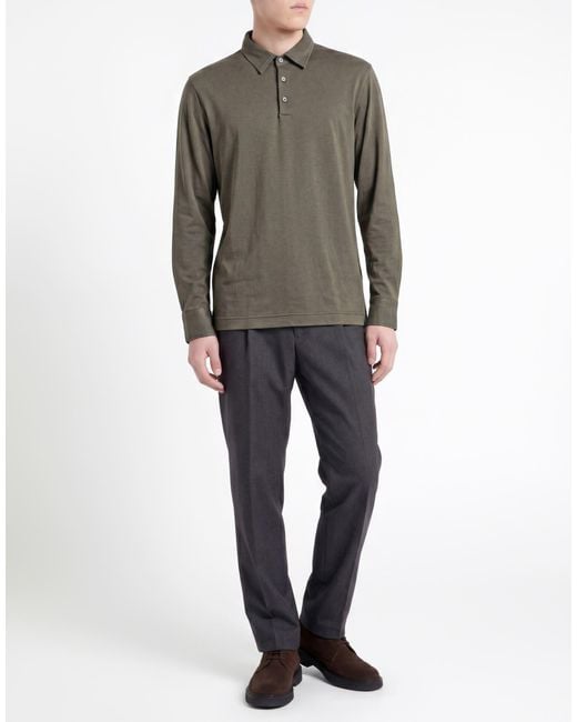 Zanone Green Polo Shirts for men