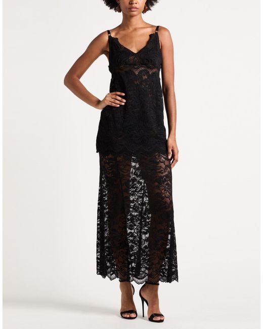 Rabanne Black Maxi Dress Polyamide, Elastane