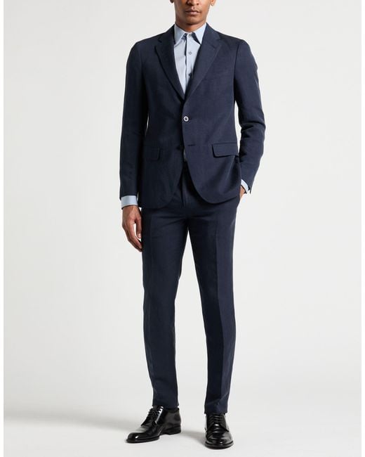 Boglioli Blue Suit Viscose, Polyester for men