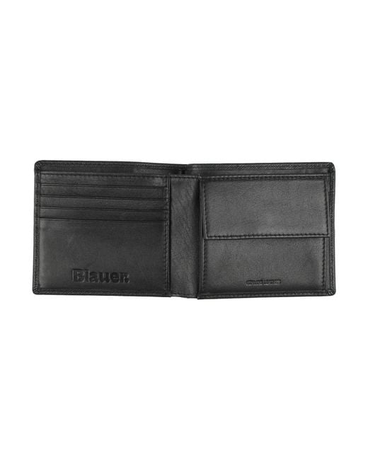 Blauer Black Wallet Leather for men