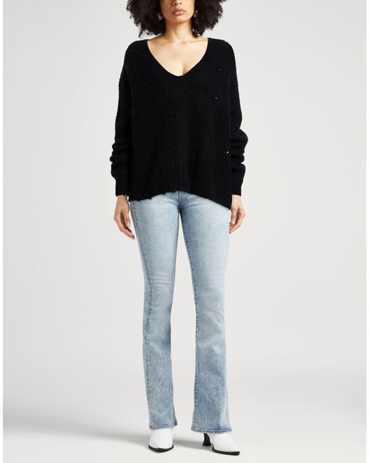 Laneus Black Sweater Baby Alpaca Wool, Polyamide, Virgin Wool, Polyester