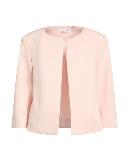 MANUEL DEL REI Pink Jacket Polyester, Elastane