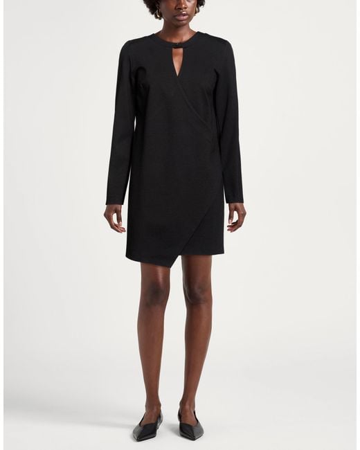 Manila Grace Black Mini Dress Viscose, Polyamide, Elastane