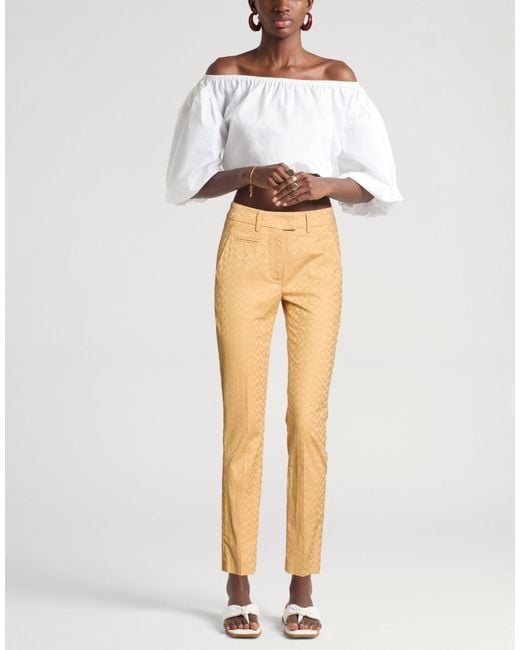 Dondup Natural Camel Pants Cotton, Elastane