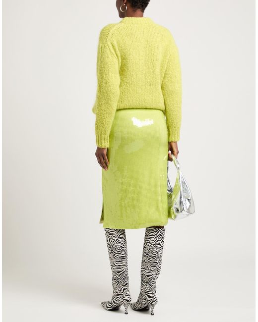 Helmut Lang Green Midi Skirt