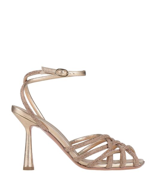 Aldo Castagna Metallic Sandals Leather