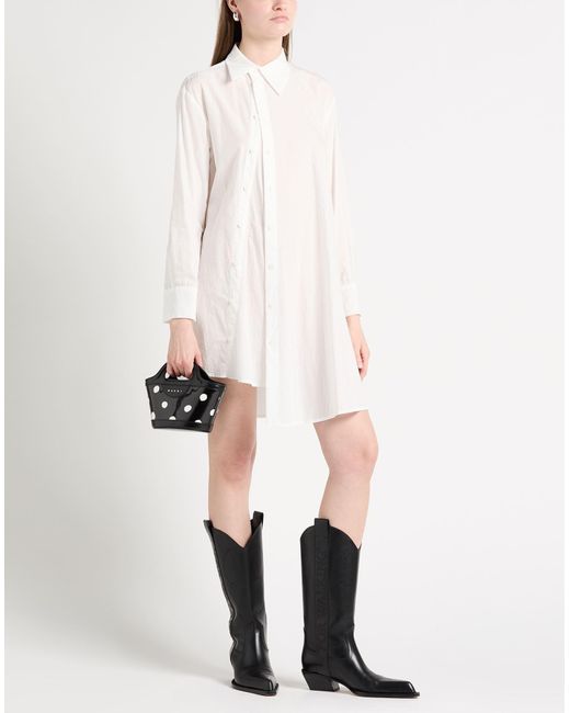 Yohji Yamamoto White Mini-Kleid