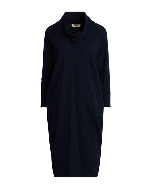 Gentry Portofino Blue Midi Dress Virgin Wool