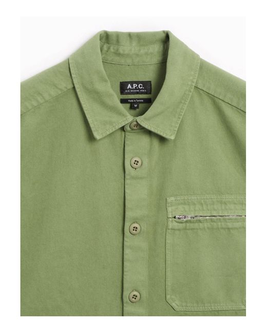 Chemise A.P.C. pour homme en coloris Green