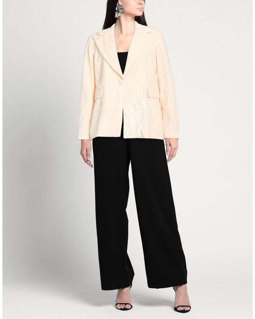 Nora Barth Natural Blazer Polyester, Viscose
