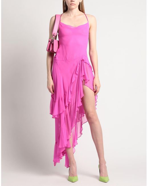 Robe courte retroféte en coloris Pink