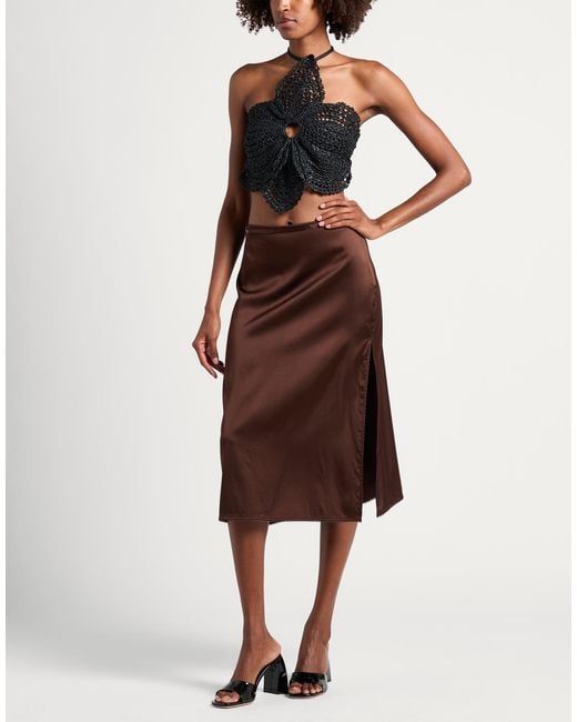 Jacquemus Brown Maxi Skirt Viscose, Elastane