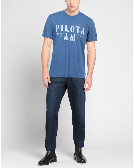 Aeronautica Militare Blue T-shirt for men