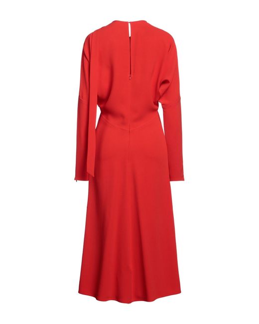 Victoria Beckham Red Midi-Kleid