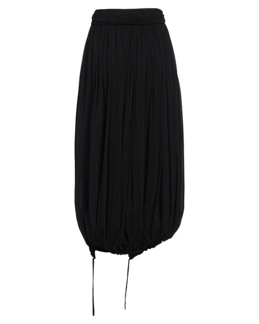 Philosophy Di Lorenzo Serafini Black Midi Skirt Polyamide