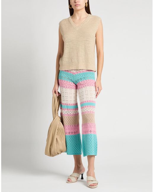 Akep Pink Pants Viscose, Polyester