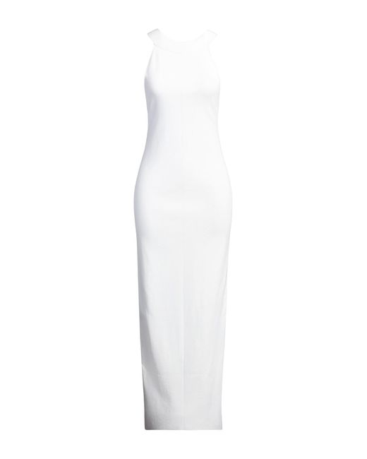 Khaite White Maxi Dress Viscose, Polyester, Polyamide, Elastane