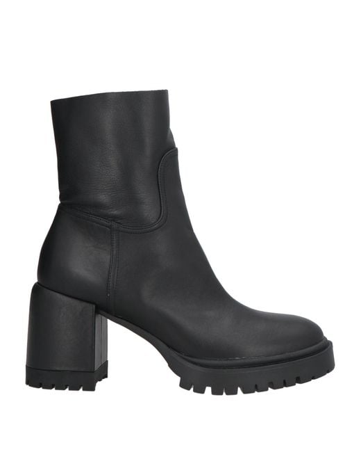 Casadei Black Ankle Boots Leather