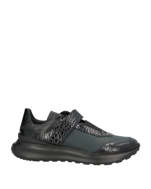 Giovanni Conti Black Sneakers Leather for men