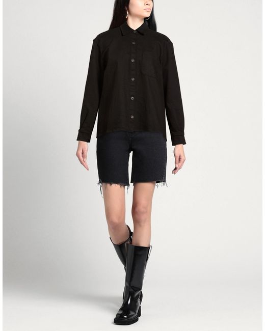 Crossley Black Denim Shirt Cotton, Elastane