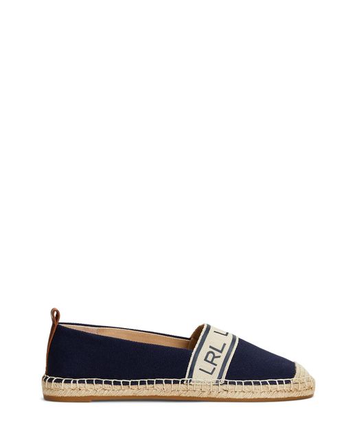 Ralph Lauren Blue Lauren Caylee Iii Canvas Espadrilles