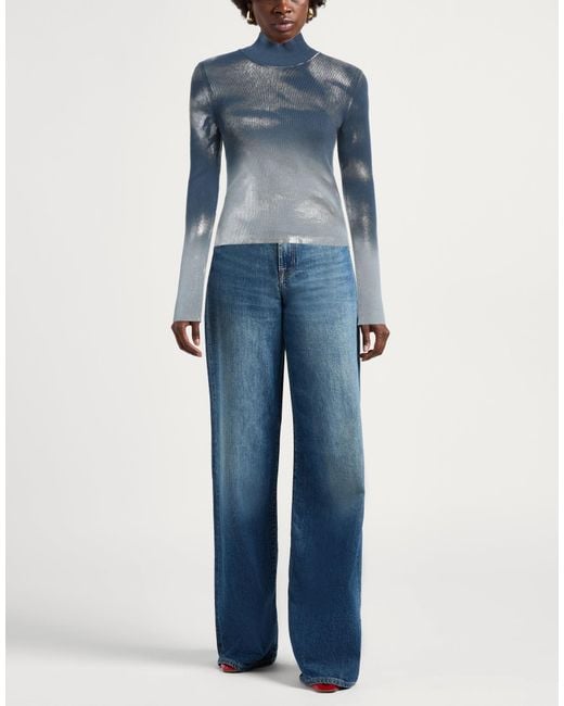 DIESEL Blue Turtleneck Cotton