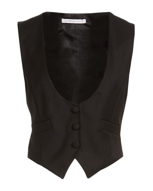 Mar De Margaritas Black Tailored Vests