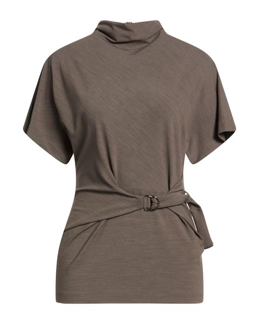 Brunello Cucinelli Gray Top Wool, Viscose, Elastane