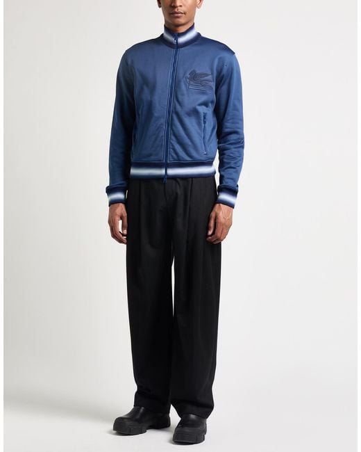 Etro Blue Sweatshirt Polyester, Cotton for men