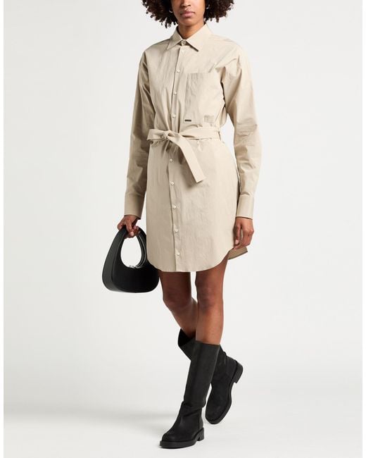DSquared² Natural Mini Dress Cotton, Elastane