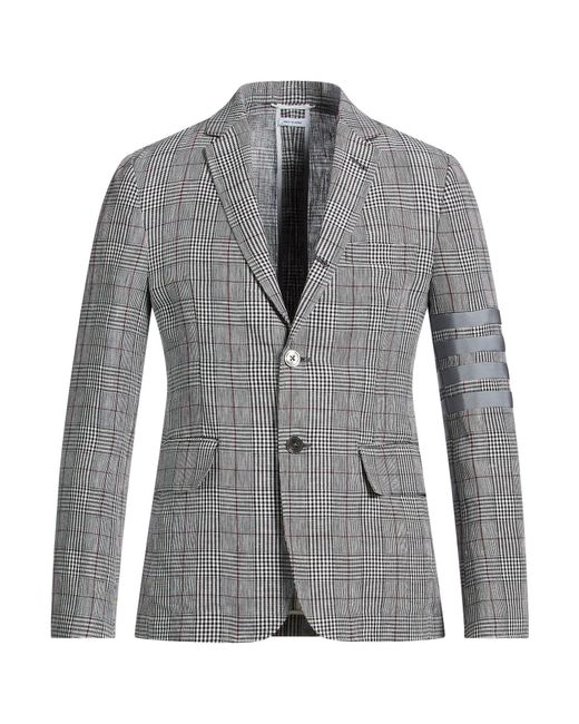 Thom Browne Gray Light Blazer Linen for men