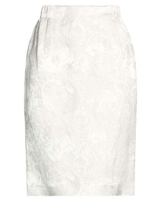Vivienne Westwood White Midi Skirt Linen, Viscose