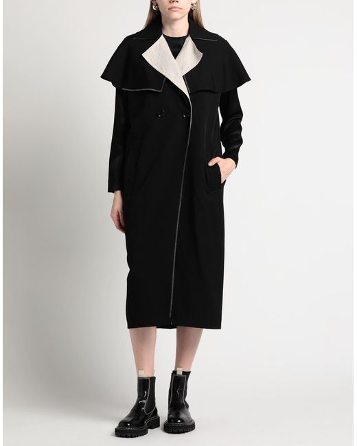 Y's Yohji Yamamoto Black Overcoat & Trench Coat