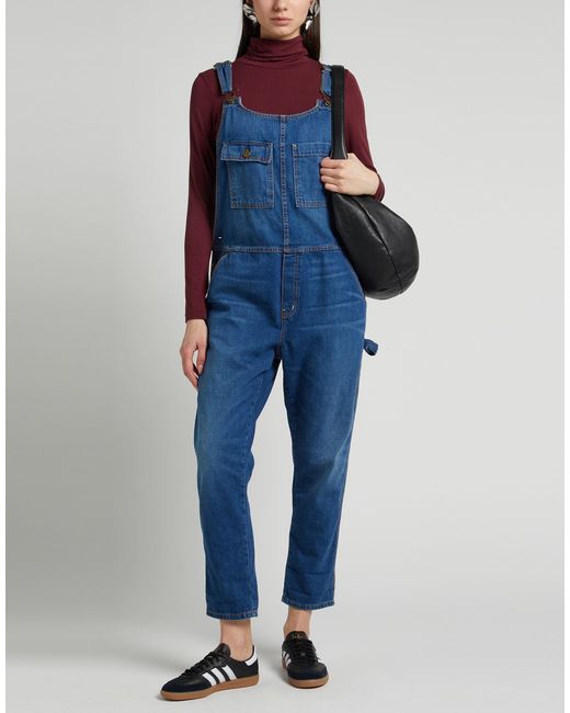 Current/Elliott Blue Overalls Cotton