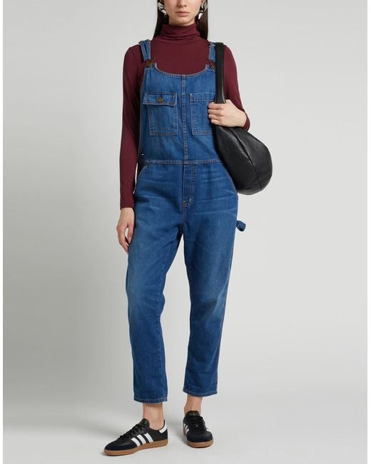 Current/Elliott Blue Overalls Cotton