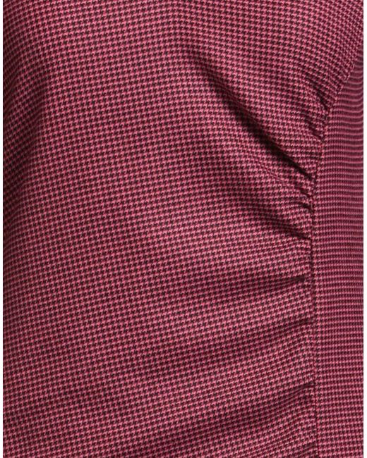 Liu Jo Purple Fuchsia Mini Dress Polyester, Viscose, Wool, Polyamide, Elastane