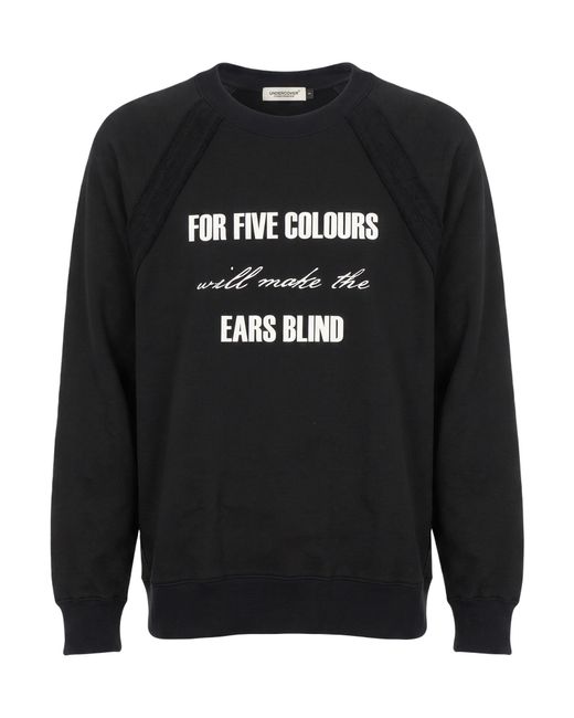 Undercover Black Sweatshirt Cotton, Polyurethane for men