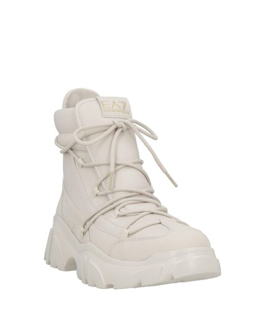 EA7 Natural Taupe Ankle Boots Polyester for men