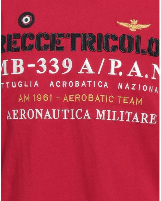 Aeronautica Militare T-shirts in Red für Herren
