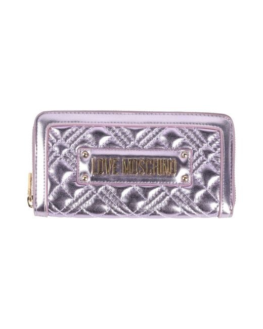 Love Moschino Purple Wallet Polyurethane