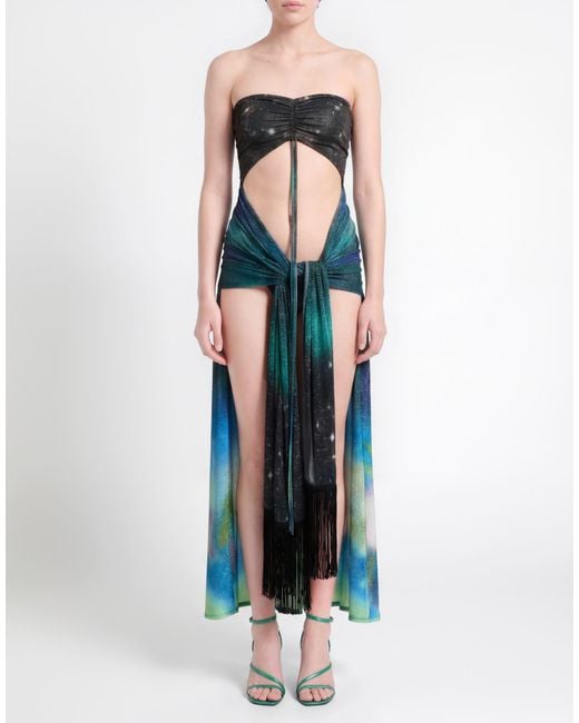 Mirae Green Maxi Dress Polyester, Nylon, Elastane