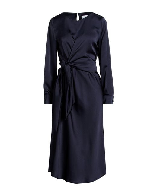 Marella Blue Midnight Midi Dress Polyester
